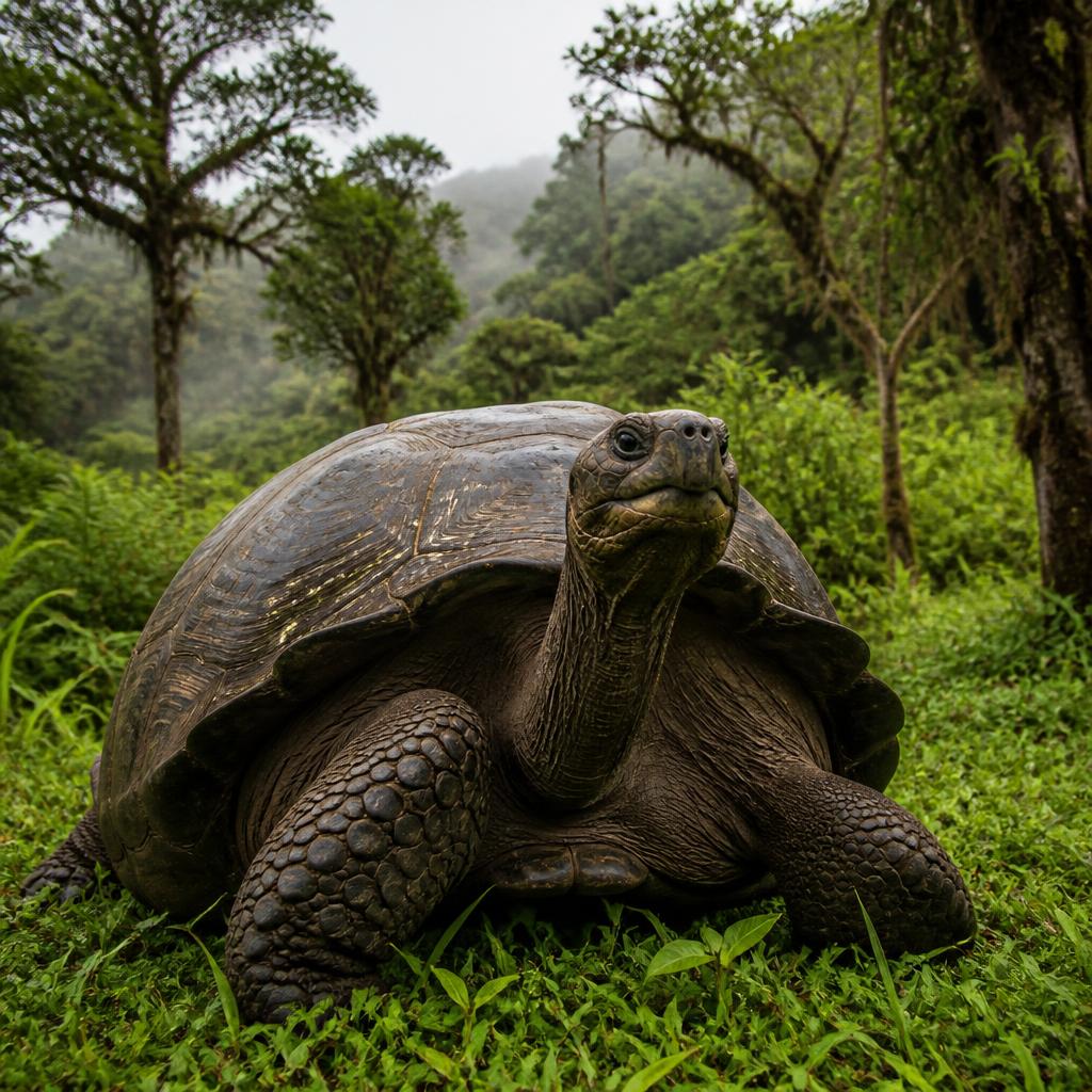 Giant tortoises in Santa Cruz